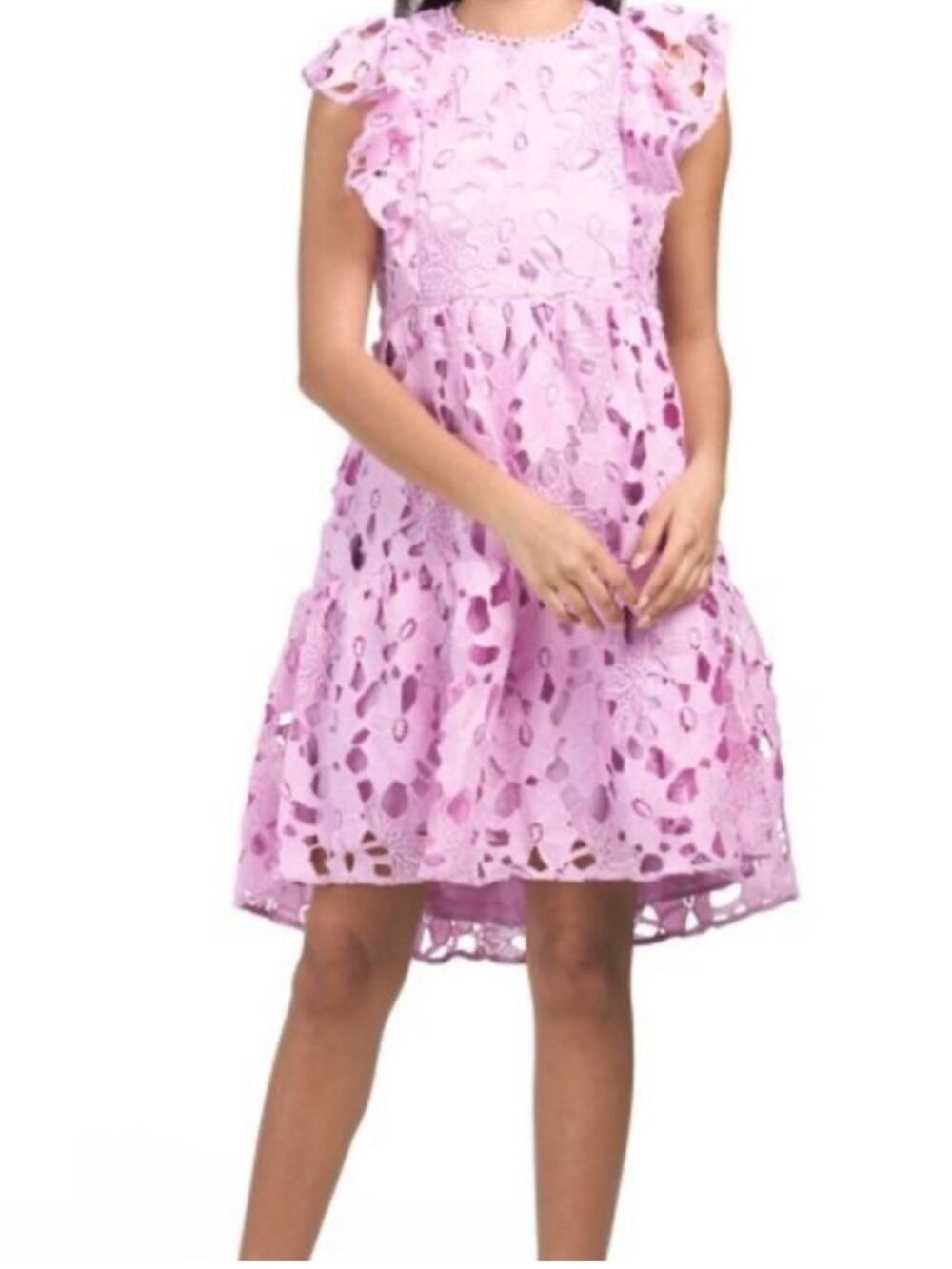 NWT Crosby Mollie Burch Joe Joe Dress in Lavender Lace sz Large